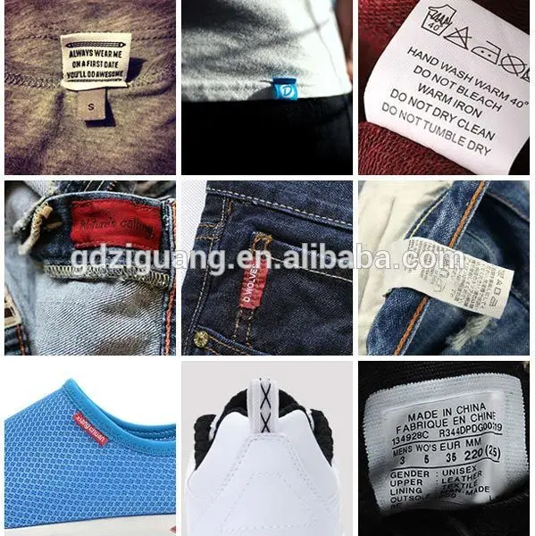 Luxury colorful design end fold size woven label for clothing