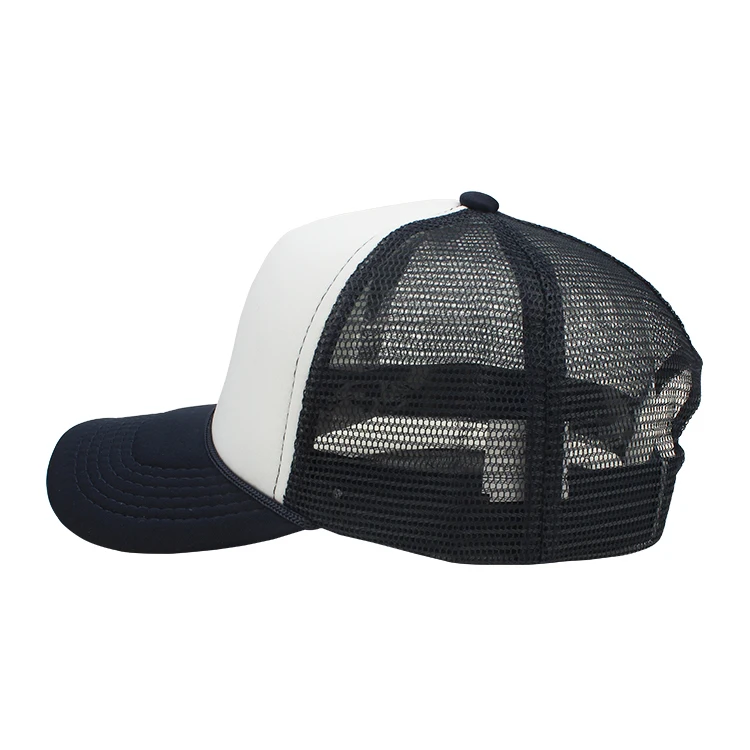 Custom Foam Mesh Trucker Cap Cheap 5 Panel Blank Polyester Rope Trucker ...