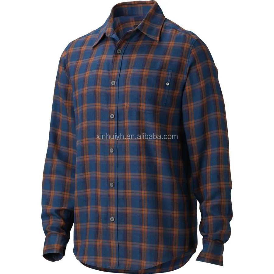 High Quality Customize Men Shirt Wholesale Plaid Flannel Custom Men Long Sleeve Red Plaid Casual Flannel Shirt Buy