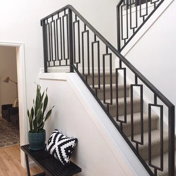 Decorative Steel Stair Railing Design,Iron Balustrades Handrails - Buy Indoor Stairs Handrail 
