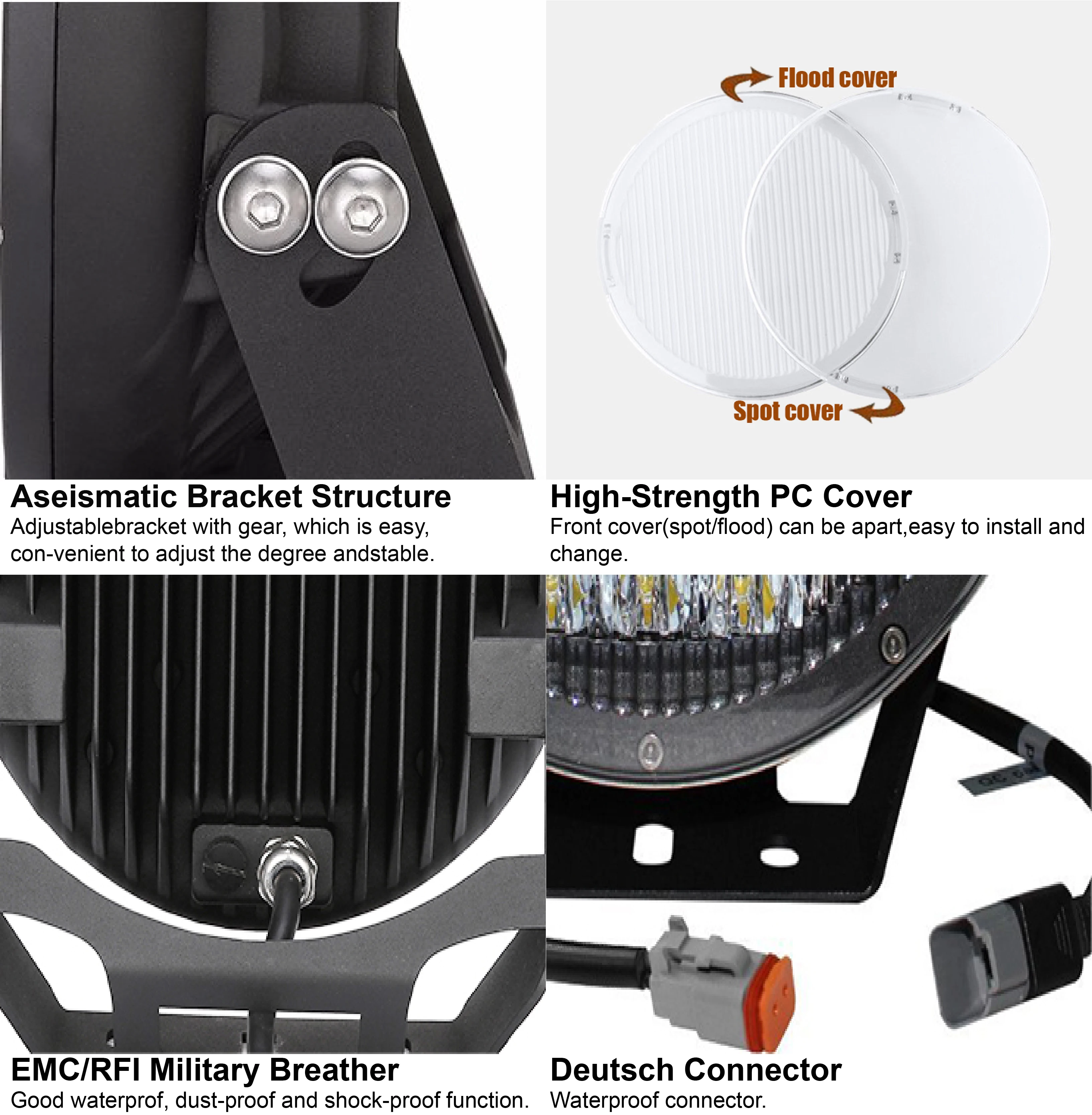 Round 4x4 9 Inch 225w Led Off Road Driving Light Buy 9" Round Led