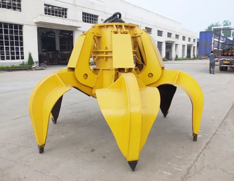 Seaport Ship Unloader Mechanical Hydraulic Grab Bucket For Marine Crane