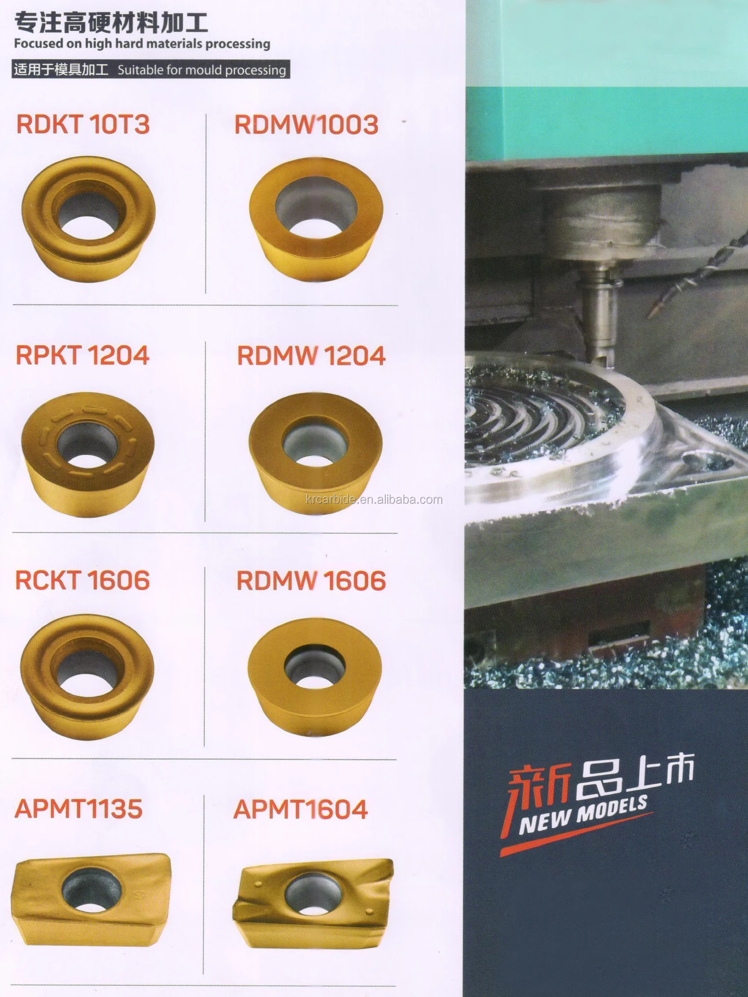 Rdkt10t3 Round Carbide Insert With Excellent Abrasion Resistance And