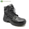 Waterproof Combat Desert Air Force Black Full Grain Leather Military Boots With Zipper