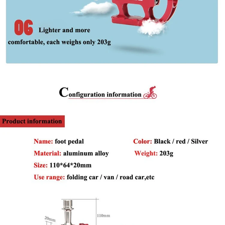 China High Quality folding bike pedal for man