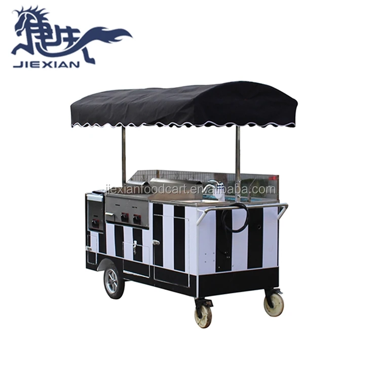 Customized Mobile Pancake Ice Cream Burger Street Food Cart For Sale 