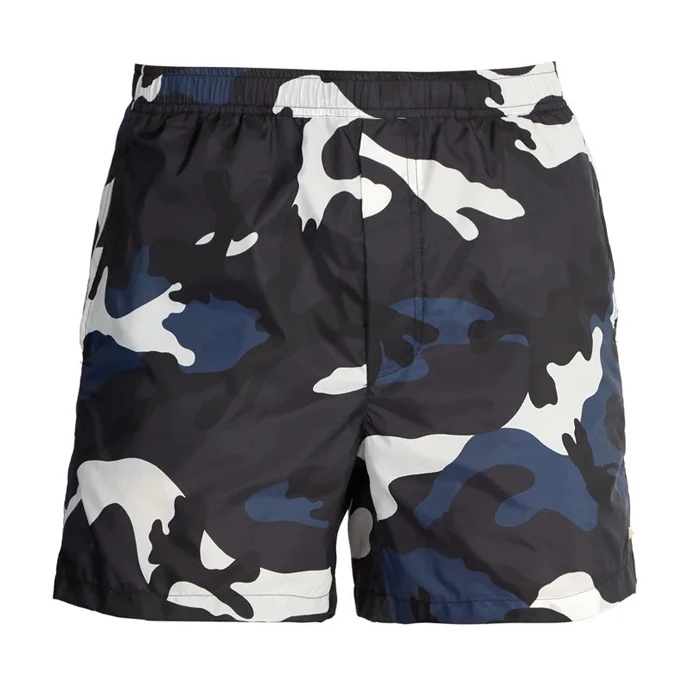 mens camo shorts elastic waist