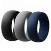 Premium the Latest Design Comfortable Flexible Silicone Rubber Wedding Rings Bands No Metal