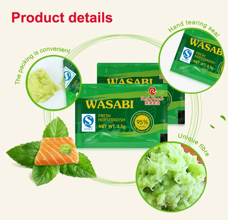 Wasabi Sachet 2.5g/3g/5g Wasabi Paste With 5g Soy Sauce Buy Wasabi