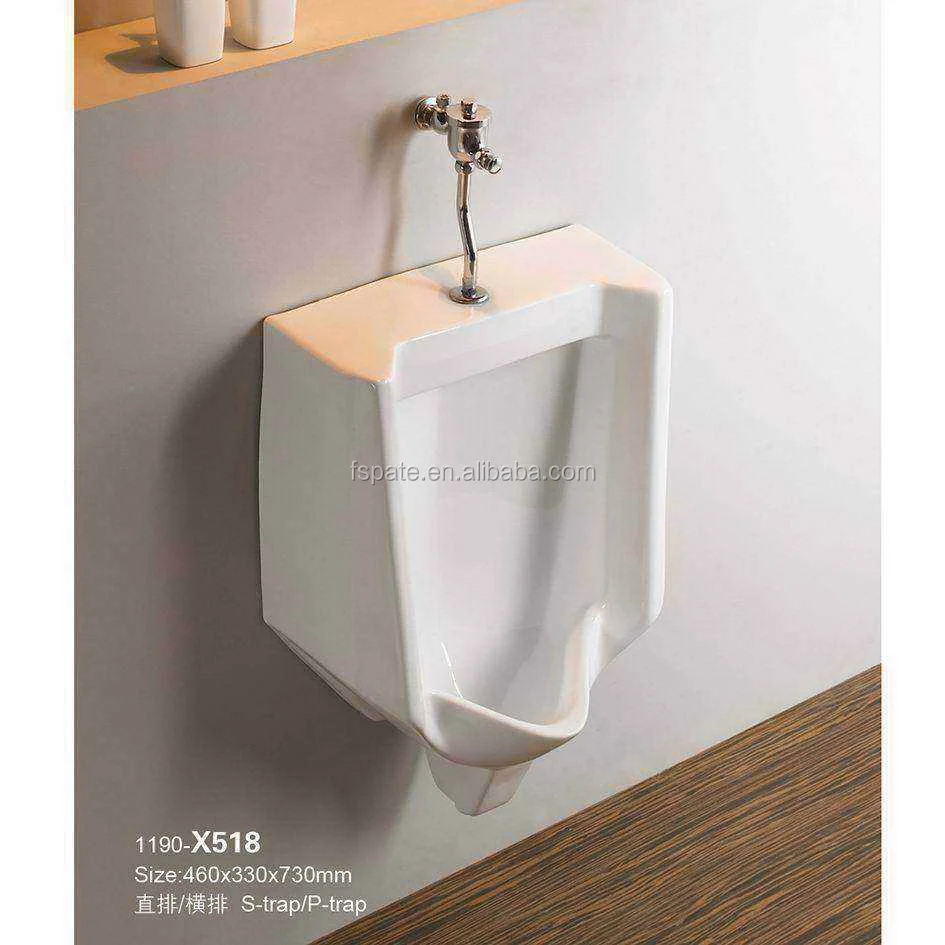 Automatic Sensor Men Urinal Bowl Wall Hung Mounted Onepiece Ceramic
