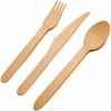 100 Spoons 100 Knives 100 Forks Biodegradable and Compostable Disposable Wooden Cutlery
