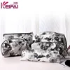 Custom Ziplock Pu Zipper Stand Up Cosmetic Pouch Easy To Save Waterproof Mobile Phone Pencil Storage Series Travel Makeup Bag