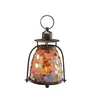 Cracked Amber Glass Mosaic Illumination Fragrance Warmer Candle Lantern
