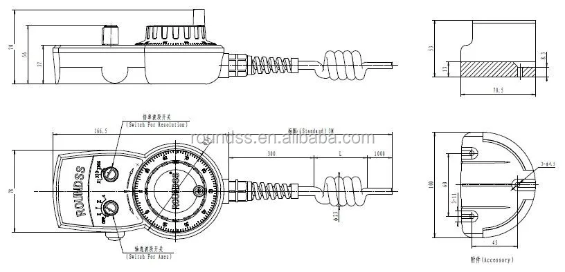 RSH Plastic Shell Handheld Pendants Manual Encoder Hand Wheel Pulse Encoder/ rotary encoder pulse