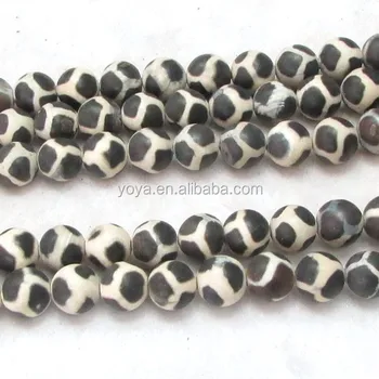 Giraffe Pattern Tibetan Dzi Agate Beads 
