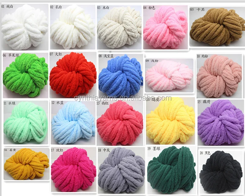 Hand Knitting Polyester Chenille Yarn 100 Polyester Vegan Chunky Yarn Jumbo Yarn Buy Chenille