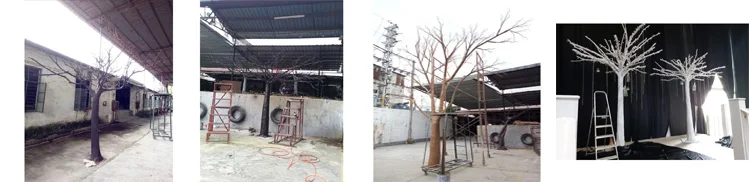 factory supply 250cm height artificial fiberglass tree trunk with decorative natural dry tree branches trunk