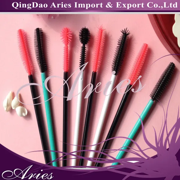 Plastic Handle Disposable Cosmetic Accessories Silicone Mascara Makeup Brush,Disposable Mascara