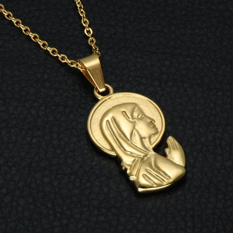 Ywmt 2018 Wholesale Religious Christian Stainless Steel Gold Virgin