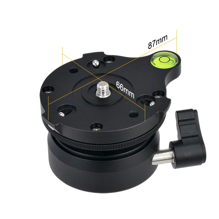 Dy60a Professional Tripod Leveling Base Compatibility 3/8" Tripod And 1/4'' Camera Screw With