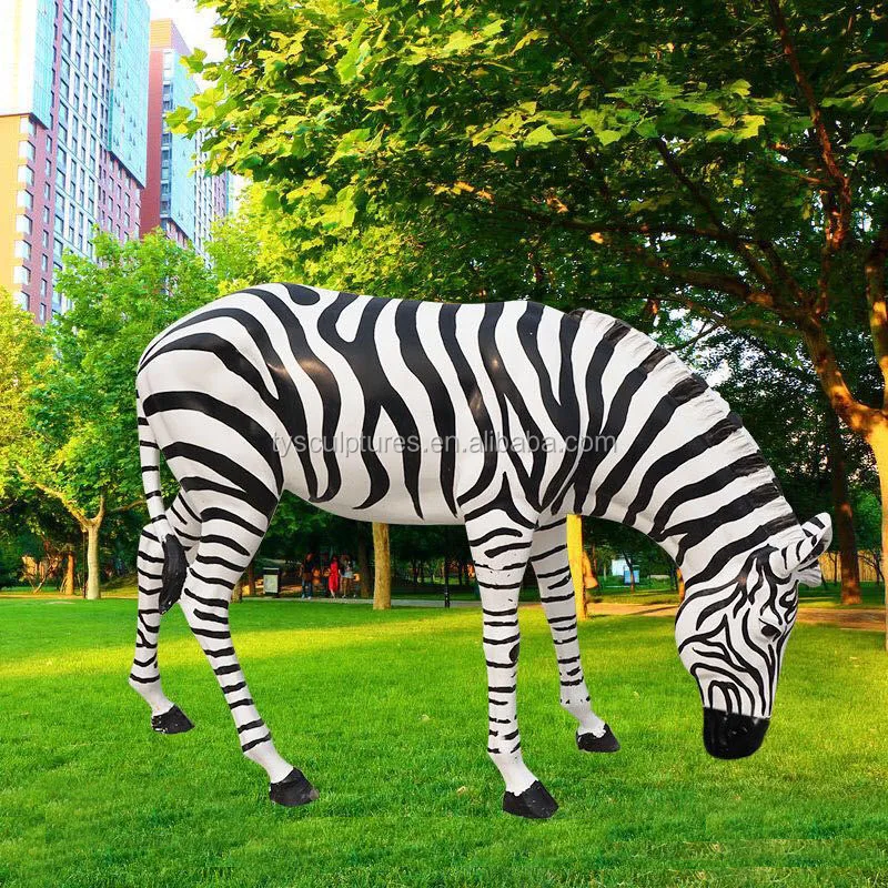 Garden Life Size Fiberglass Zebra Sculpture For Garden Decoration Buy