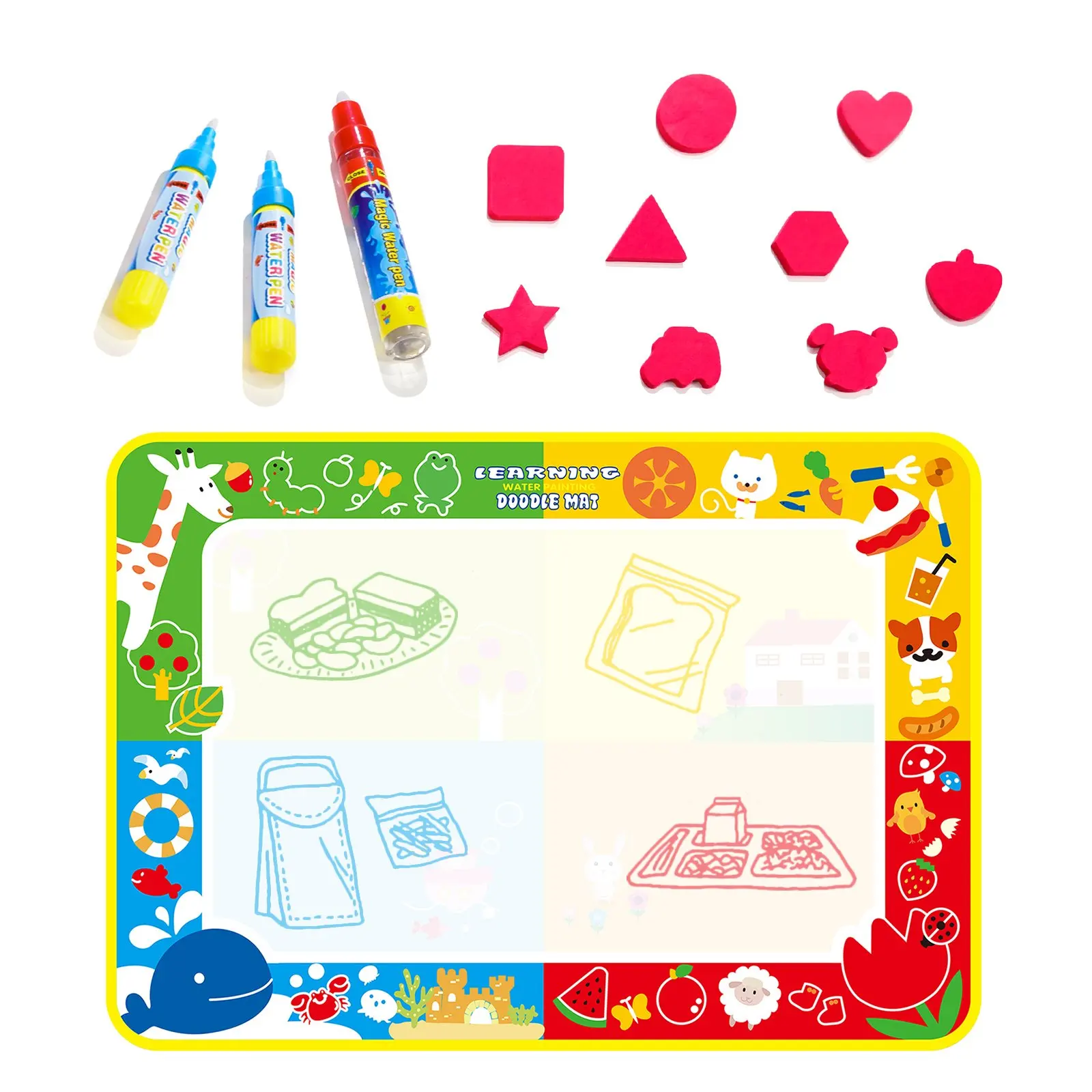 meland large water doodle mat