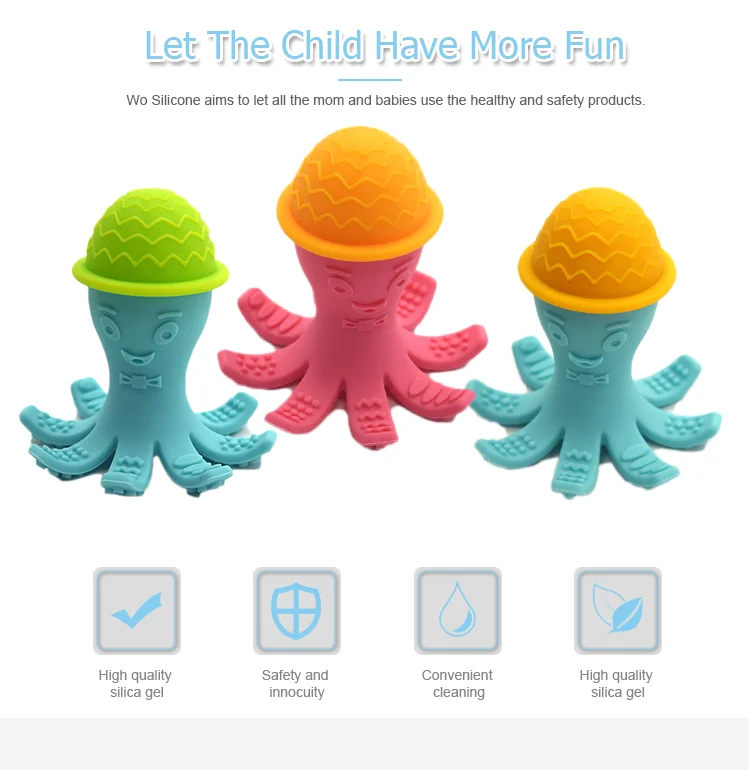 Unique Shape Soft Waterproof Silicone Children Bath Toy Teething Toy ...