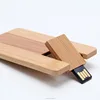 ECO friendly natural wood material usb 2.0 interface free data loading customized logo 4GB wooden card usb stick