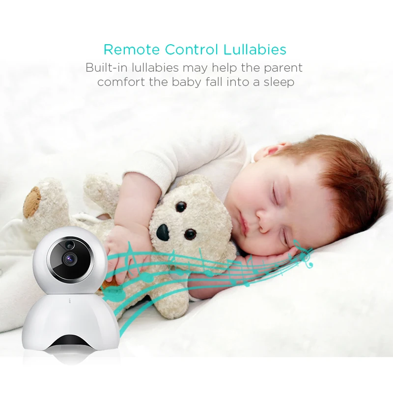 5 Inch Lcd Display Night Vision Wireless Baby Monitor Camera 2 Way