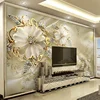 Popular luxury designs wallpaper 3d wall mural custom 5d home decor pvc wall sticker home decor luxury wall