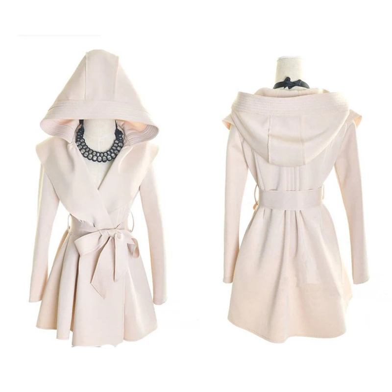 women's hooded dress coat