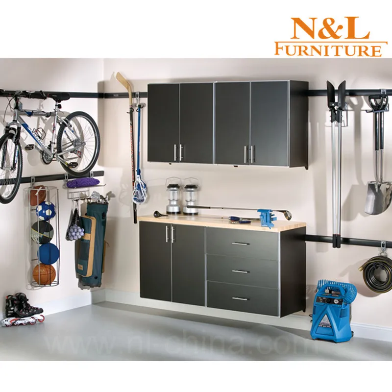 Factory Wholesale Wall Hanging Black Durable Garage Cabinets And