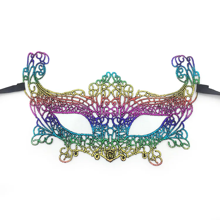 Halloween Party Venetian Masquerade Women's Sexy Colorful Lace Eye Mask ...