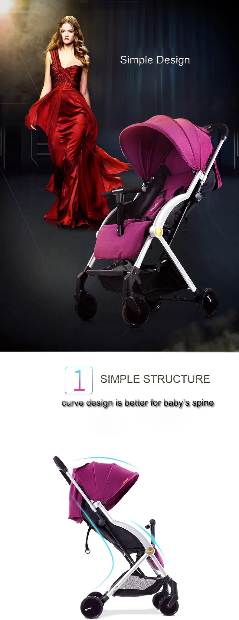 lightweight buggy with hood