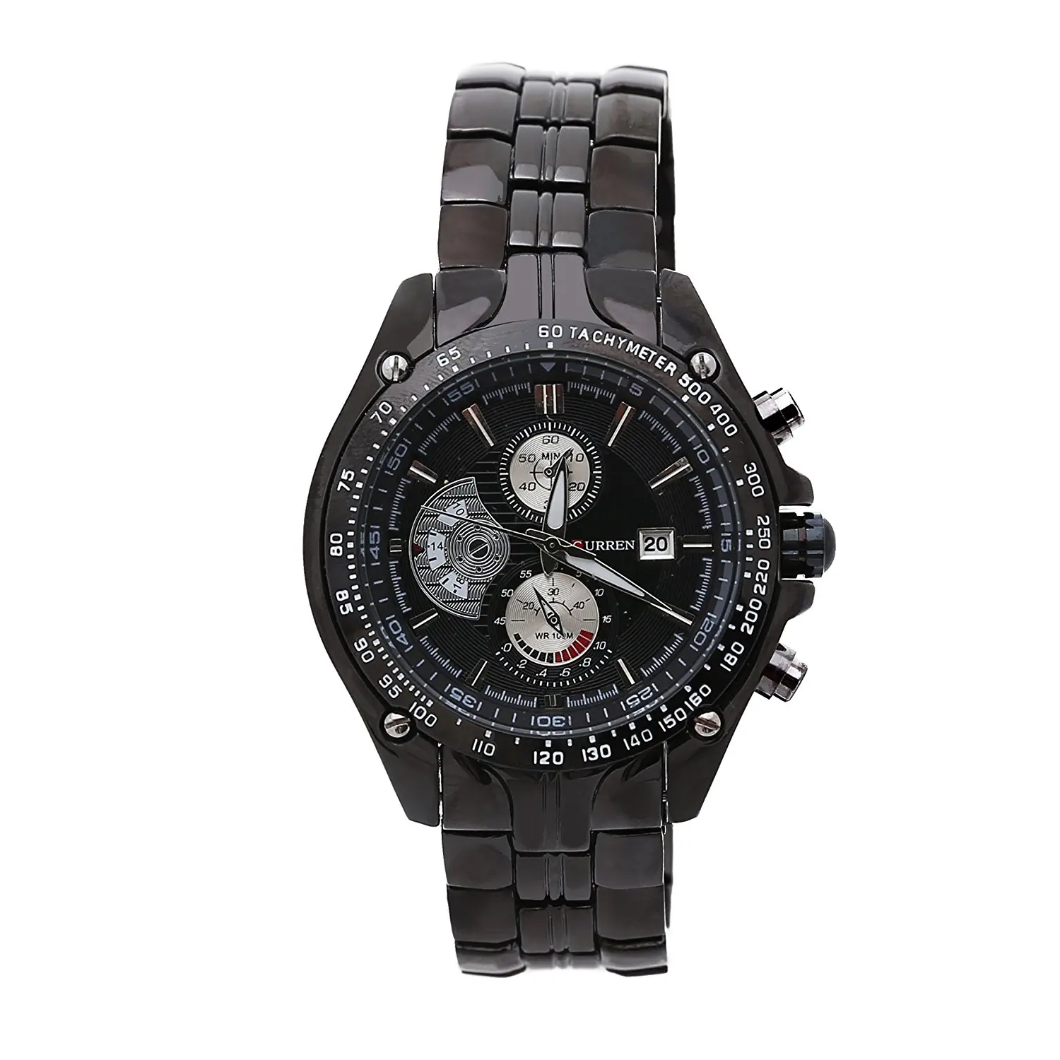 Stainless Steel Luxury Sport Curren Clock Mens Wrist Watch Analog Quartz Black