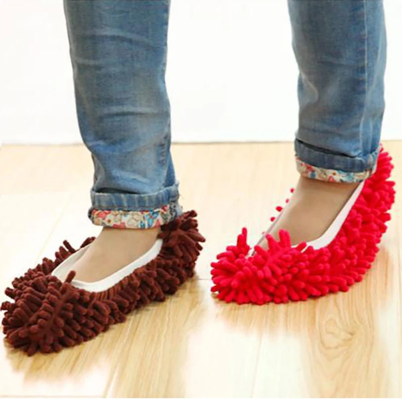 1 Pairs Dust Mop Slipper Dust Cleaner Grazing Slippers House Bathroom