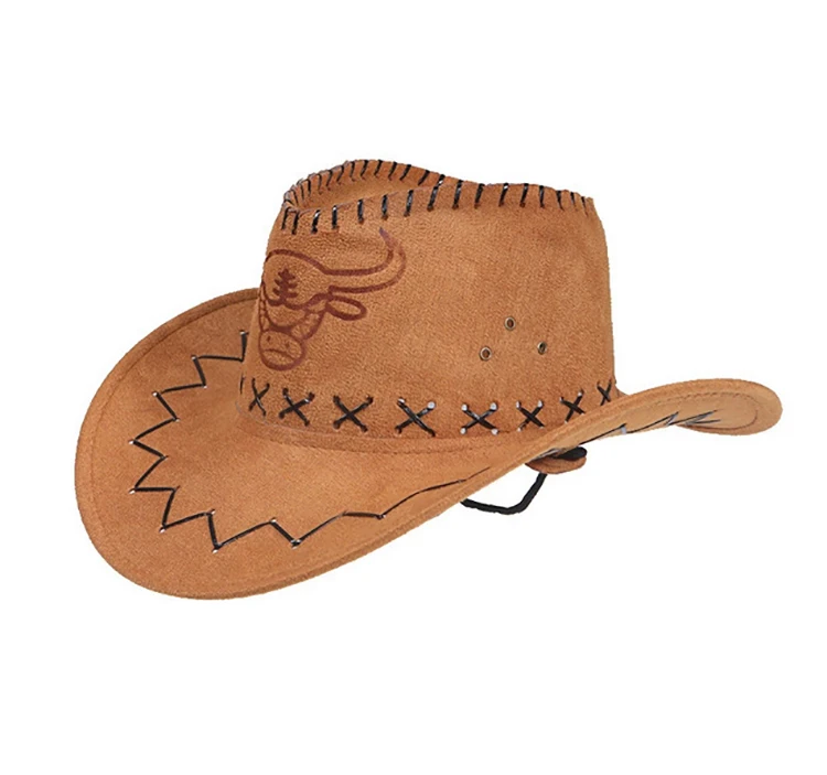 零利润仿麂皮西部美国皮革牛仔帽suedette帽子墨西哥宽边帽