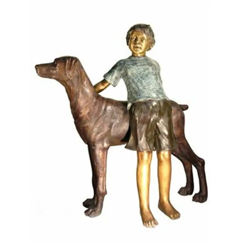 Girl And Dog Bronze Statues For Decoration Hot Sale Buy Girl With Dog