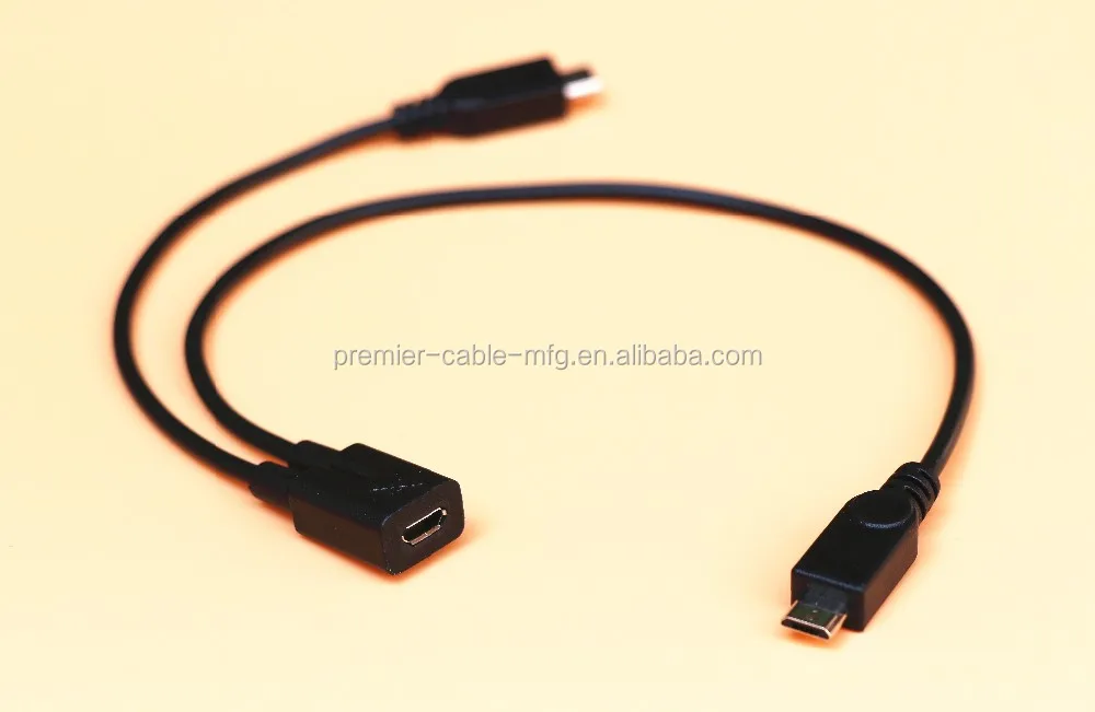 Micro Usb 20 Splitter Y 1 Female To 2 Male Data Charge Cable Extension Cord Buy Micro Usb B 2 1941