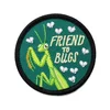 High quality Friend To Bugs Patch for Bag /Jacket/Clothes embroidered animal patch Embroidered badges Round badge