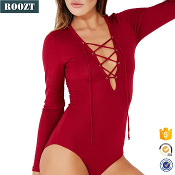 womens red bodysuit