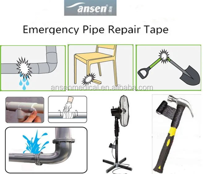 Cracked Plumbing Repair Tape Pvc Pipes Leaking Pipe Repair Bandage Pipe