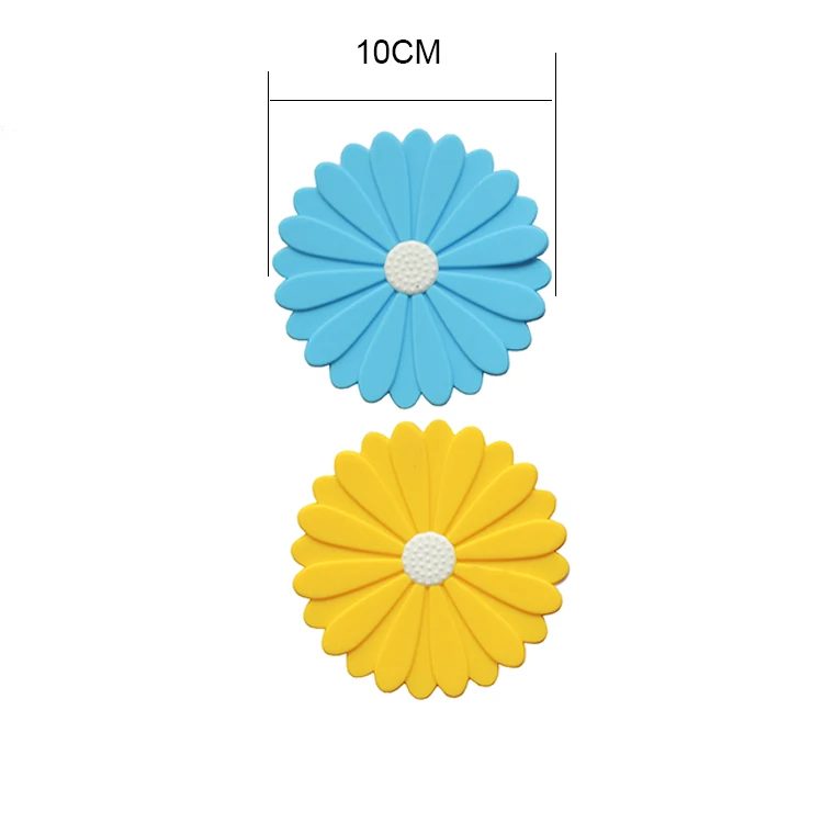 Flower Shape Silicone Coaster Heat Resistant Pot Holders Non-slip Trivet Mats Color Customized Cup Holder Pot Mat