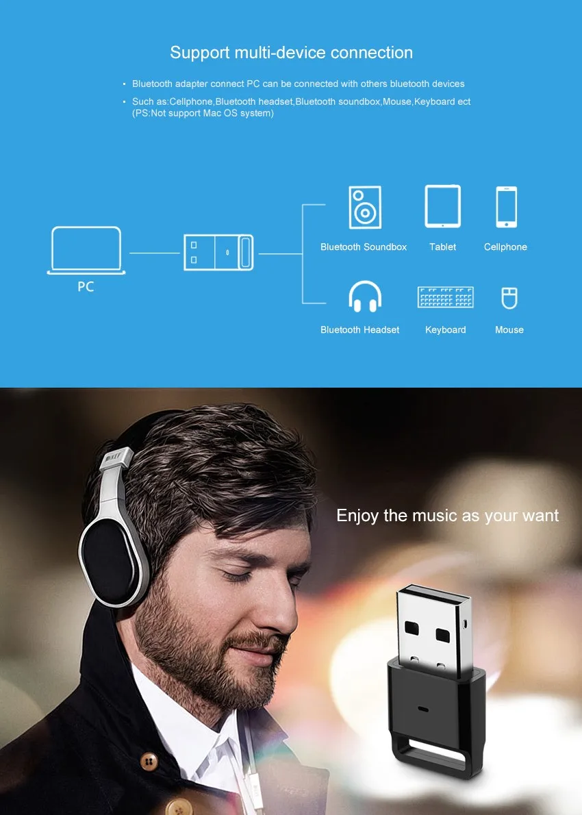 USB Bluetooth V4.0 Wireless Bluetooth Dongle for Wireless USB Bluetooth V4.0 Wireless Bluetooth Dongle for Wireless