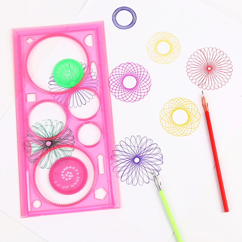 Stationery Spirograph Geometric Ruler Drafting Tools Drawing Art Students Gift 