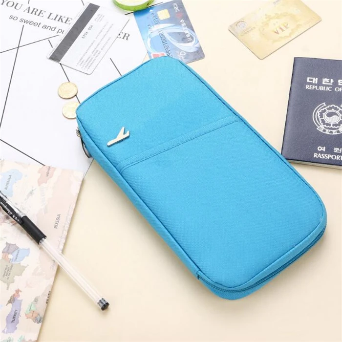 Wholesale Korean Polyester Multi Function Ticket Travel Wallet Passport