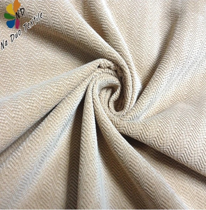 最新设计的弹性纤维涤纶灯芯绒面料层压涤纶scubafor沙发