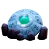 Newfashioned inflatable flying ufo shaped balloon with alien glyphs for sale