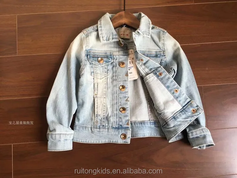 Kids Denim Jacket Solid Easy Baby Coat Jean Children Clothes Girl Denim Coat Fashon Boutiques