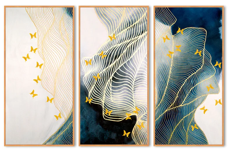 Metal Framed Abstract Golden Lines Panels Custom Art Prints On Paper Modern Wall Print Product Alibaba Metal Framed Abstract Golden Lines